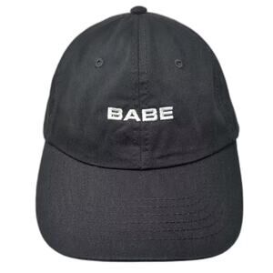 Dalix Baseball Cap Black White One Size BABE Embroidered Cotton Hat Slideback